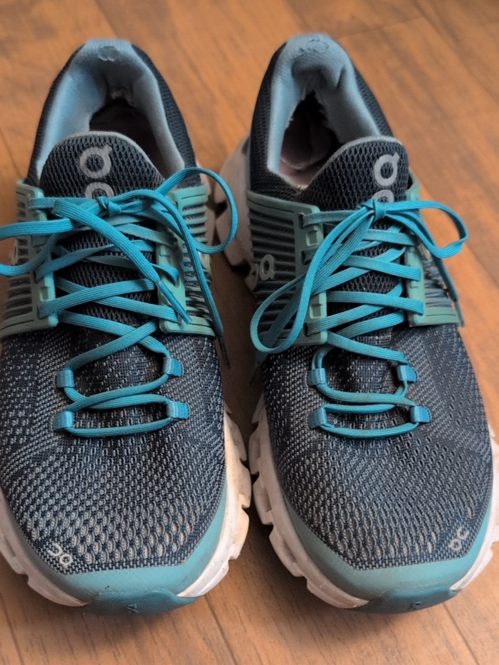 On Running Women's Cloud Sneakers in Teal & Navy